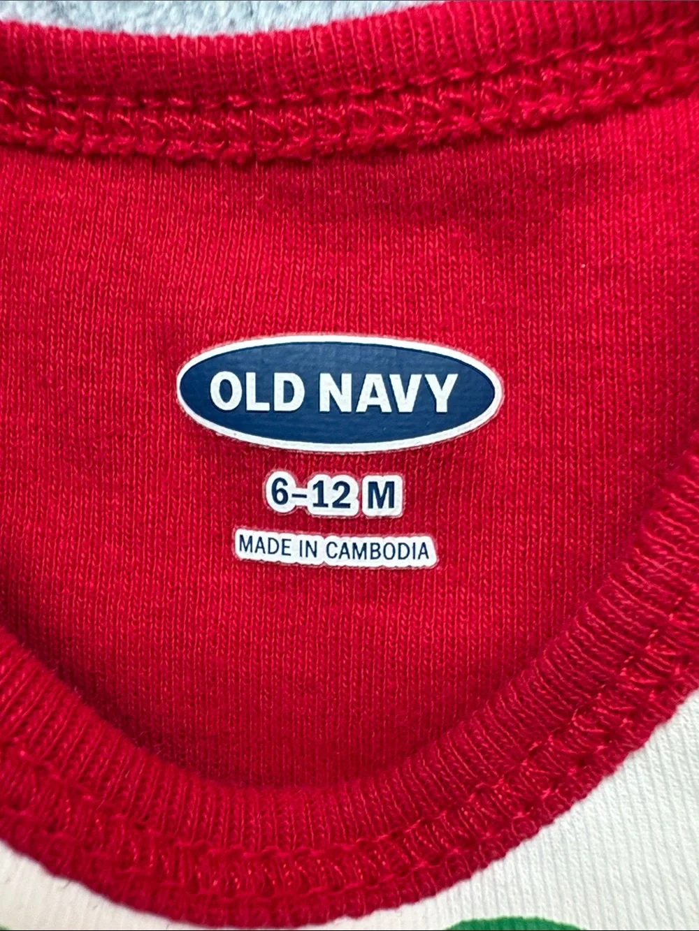 Old Navy Red Holiday Elf-Inspired Baby Bodysuit